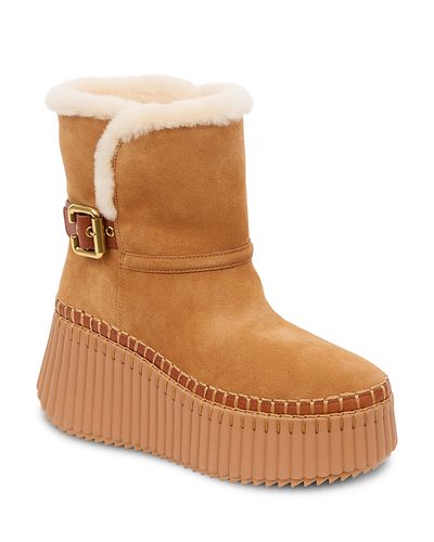 Chloe Chloe Nama Shearling Lined Platform Boots