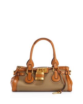Chloe Chloe Paddington Canvas & Leather Shoulder Bag