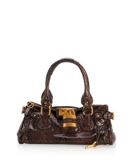 Chloe Chloe Paddington Embossed Leather Shoulder Bag