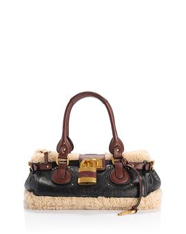 Chloe Chloe Paddington Merino Shearling & Leather Shoulder Bag