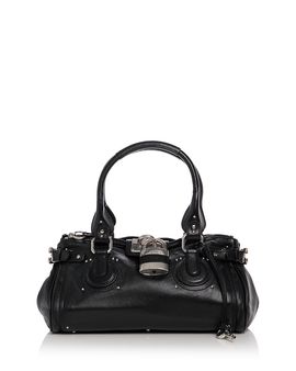 Chloe Chloe Paddington Padlock Leather Shoulder Bag