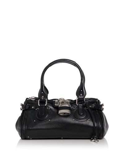 Chloe Chloe Paddington Padlock Leather Shoulder Bag
