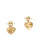 Chloe Chloe Pleated Heart Earrings, 1.5L - 1