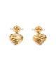 Chloe Chloe Pleated Heart Earrings, 1.5L - 2