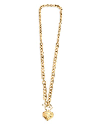 Chloe Chloe Pleated Heart Necklace, 33