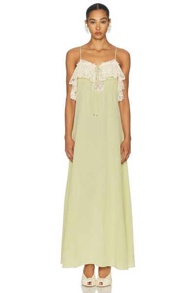 Chloe Chloe Ruffle Neck Slip Dress
