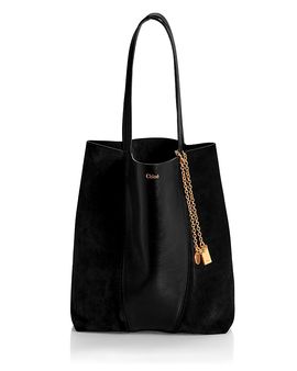 Chloe Chloe Spin Large Suede & Leather Tote