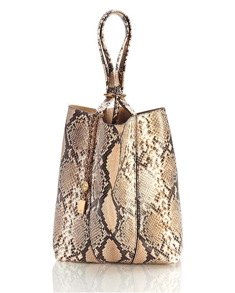 Chloe Chloe Spin Medium Embossed Leather Tote