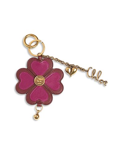 Chloe Chloe Symbols Clover Leather Bag Charm