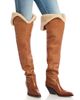 Chloe Chloe Women's Azelan Leather & Shearling Over the Knee Boots - 2