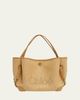 Chloe Clover Small Raffia-Effect Tote Bag - 1
