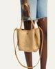 Chloe Clover Small Raffia-Effect Tote Bag - 2