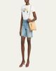 Chloe Clover Small Raffia-Effect Tote Bag - 5