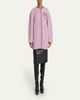 Chloe Embroidered Logo Rib Oversized Cardigan - 4