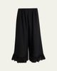 Chloe Flared Hem Silk Trousers - 1