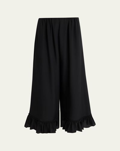 Chloe Flared Hem Silk Trousers