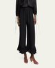 Chloe Flared Hem Silk Trousers - 4