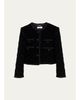 Chloe Floral-Trim Cotton Velvet Jacket - 1