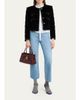 Chloe Floral-Trim Cotton Velvet Jacket - 2