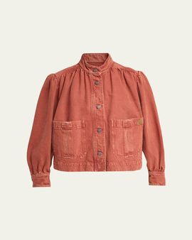 Chloe Gathered Denim Jacket