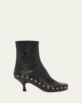 Chloe Junie Studded Leather Ankle Boots