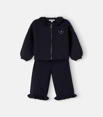 Chloe Kids Chloé Kids Baby cotton and wool cardigan and pants set