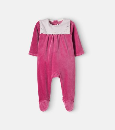 Chloe Kids Chloé Kids Baby cotton velvet onesie