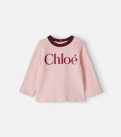 Chloe Kids Chloé Kids Baby logo cotton jersey T-shirt