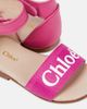 Chloe Kids Chloé Kids Baby logo leather and canvas sandals - 4