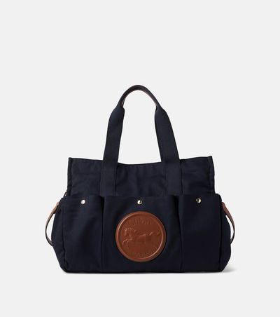 Chloe Kids Chloé Kids Leather-trimmed cotton diaper bag