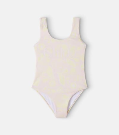 Chloe Kids Chloé Kids Logo floral swimsuit