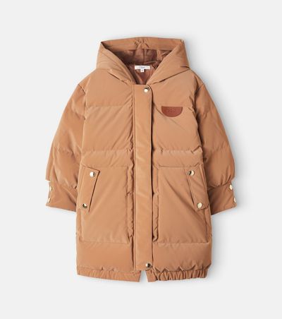 Chloe Kids Chloé Kids Logo hooded down coat