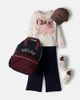 Chloe Kids Chloé Kids Logo houndstooth wool-blend baseball cap - 2
