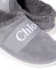 Chloe Kids Chloé Kids Logo suede slippers - 4