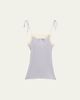 Chloe Lace-Trim Rib Cami Top - 1