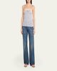 Chloe Lace-Trim Rib Cami Top - 2