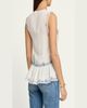 Chloe Lace-Trim Silk Sleeveless Peplum Top - 3
