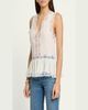 Chloe Lace-Trim Silk Sleeveless Peplum Top - 4