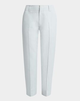 Chloe Linen-Cotton Pintuck Trousers