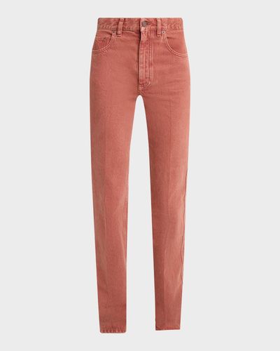 Chloe Mid-Rise Denim Straight-Leg Jeans