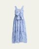 Chloe Painted Flowers Cotton Maxi Dress - 1