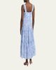 Chloe Painted Flowers Cotton Maxi Dress - 3