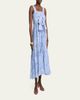 Chloe Painted Flowers Cotton Maxi Dress - 4