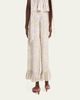 Chloe Painted Flowers Silk Trousers - 3