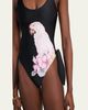 Chloe Parrot Print One-Piece Swimsuit - 5