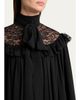 Chloe Pleated Floral Lace Tie-Neck Mini Dress - 5