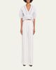 Chloe Ruffled Eyelet Cotton Puff-Sleeve Crop Top - 2