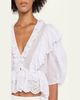 Chloe Ruffled Eyelet Cotton Puff-Sleeve Crop Top - 5