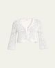 Chloe Scalloped Cotton Pointelle-Knit Cardigan - 1