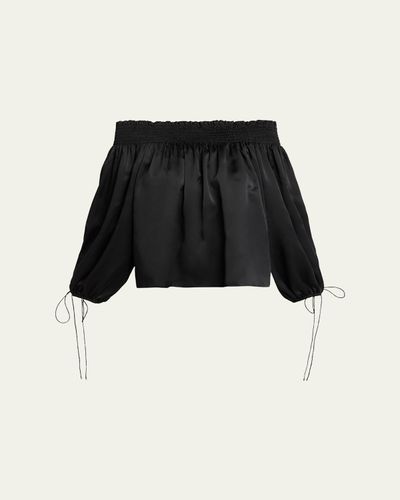 Chloe Silk Off-The-Shoulder Top